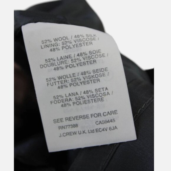 J. Crew Collection Wool-silk Twill Top Shirt Grey 6 - Picture 6 of 8